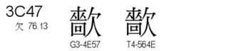 U+3C47